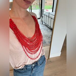 Built in necklace top